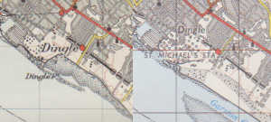 Two OS maps of Dingle, the 1947 and the 1964 Editions