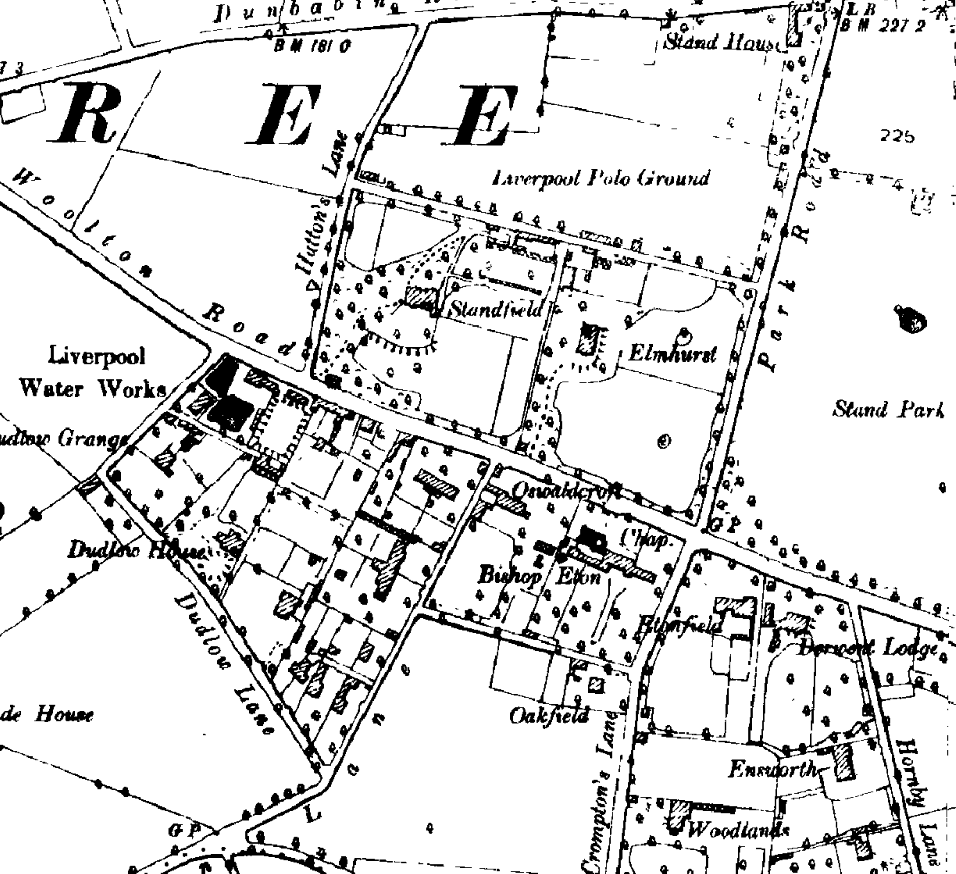 OLD ORDNANCE SURVEY MAP GATEACRE 1904 LIVERPOOL CHILDWALL HALL BEACONSFIELD ROAD 