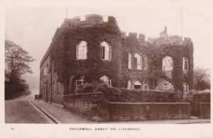 Black and white photograph of Childwall Abbey