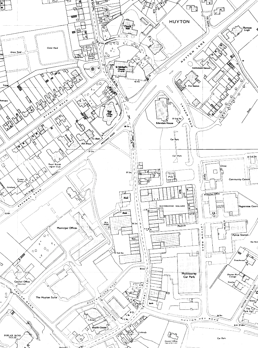 OLD ORDNANCE SURVEY MAP ROBY DOVECOT 1906 LIVERPOOL HUYTON FARM CARMEL CONVENT 