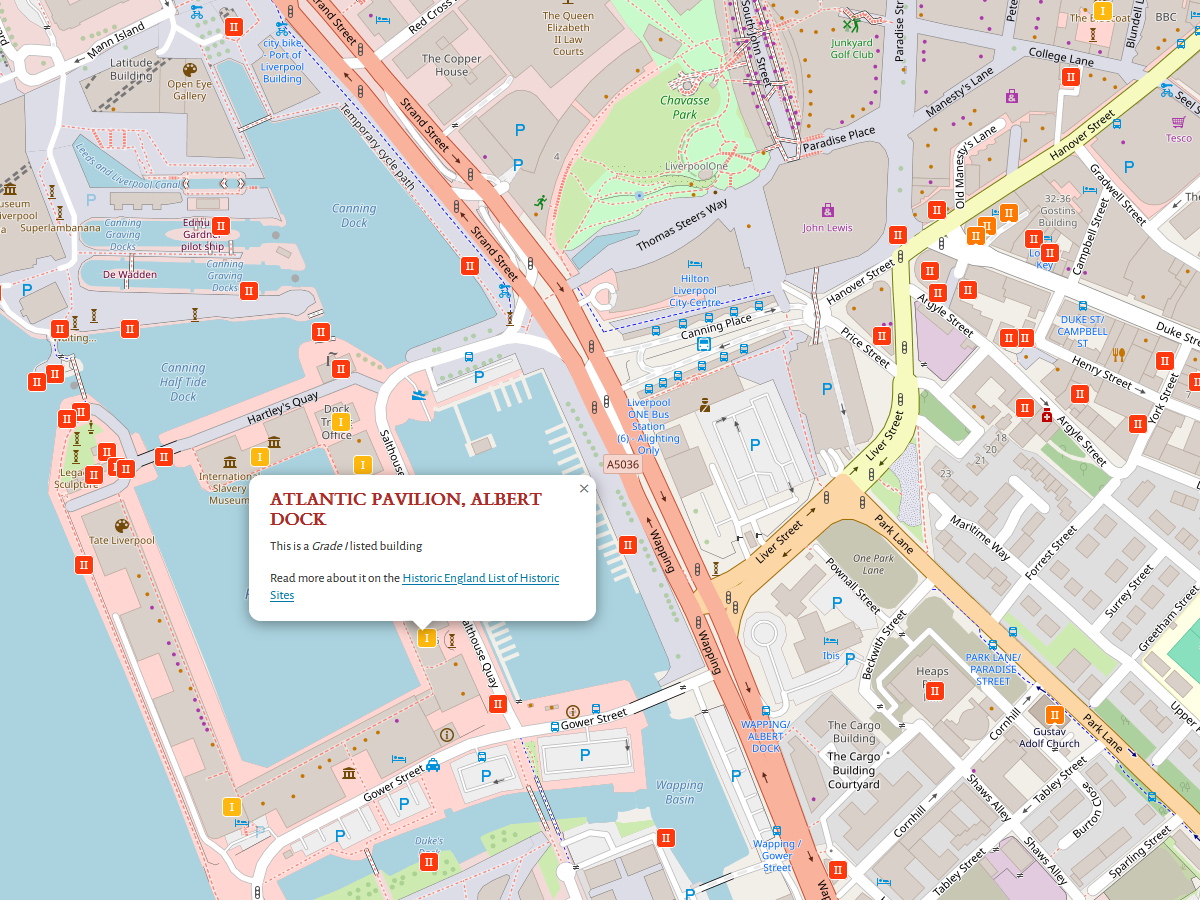 Extract of map Liverpool History Map