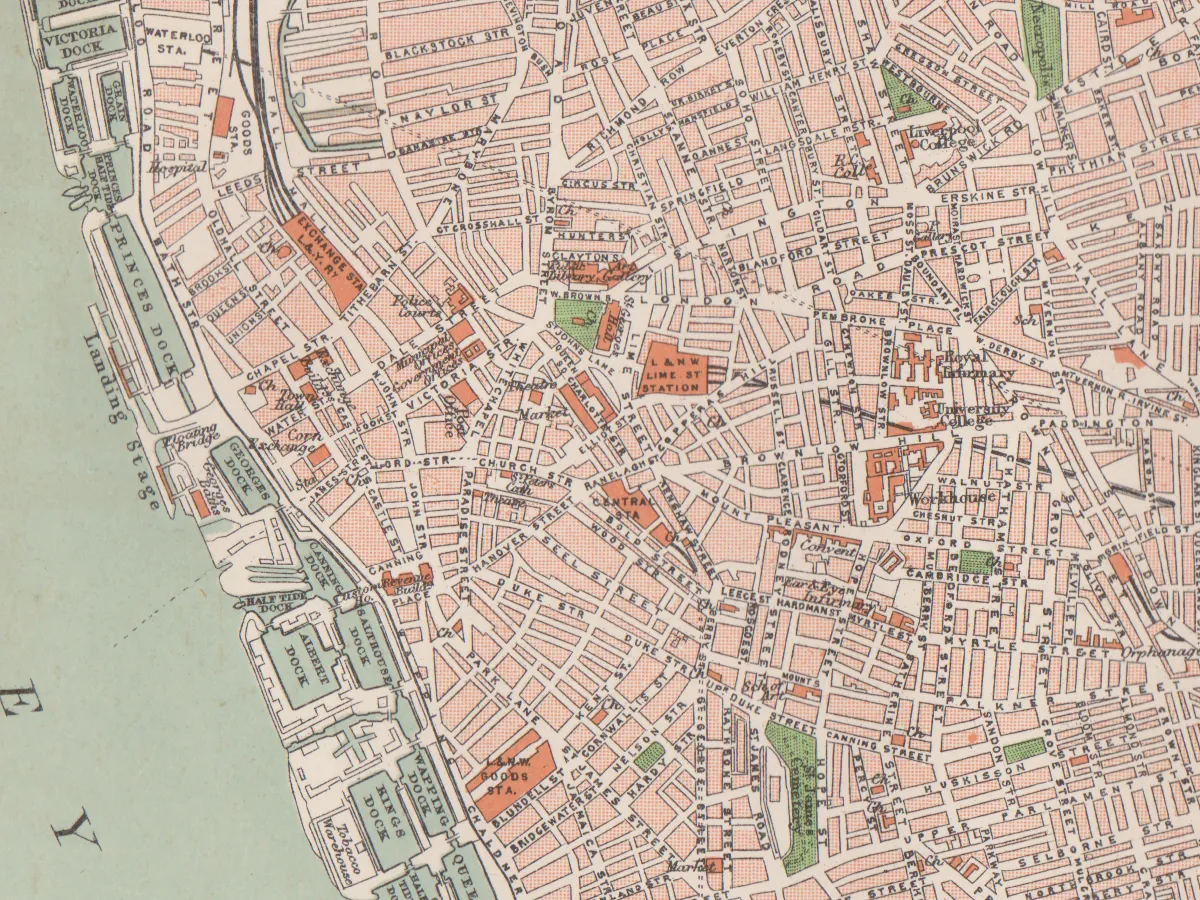 Extract of map 1895: Mackenzie’s Plan of Liverpool