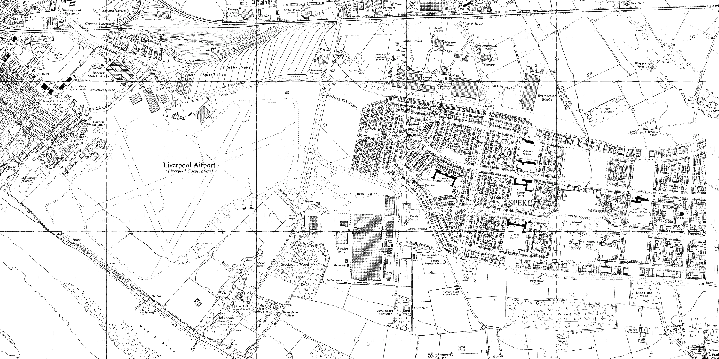 Map of Speke from 1956