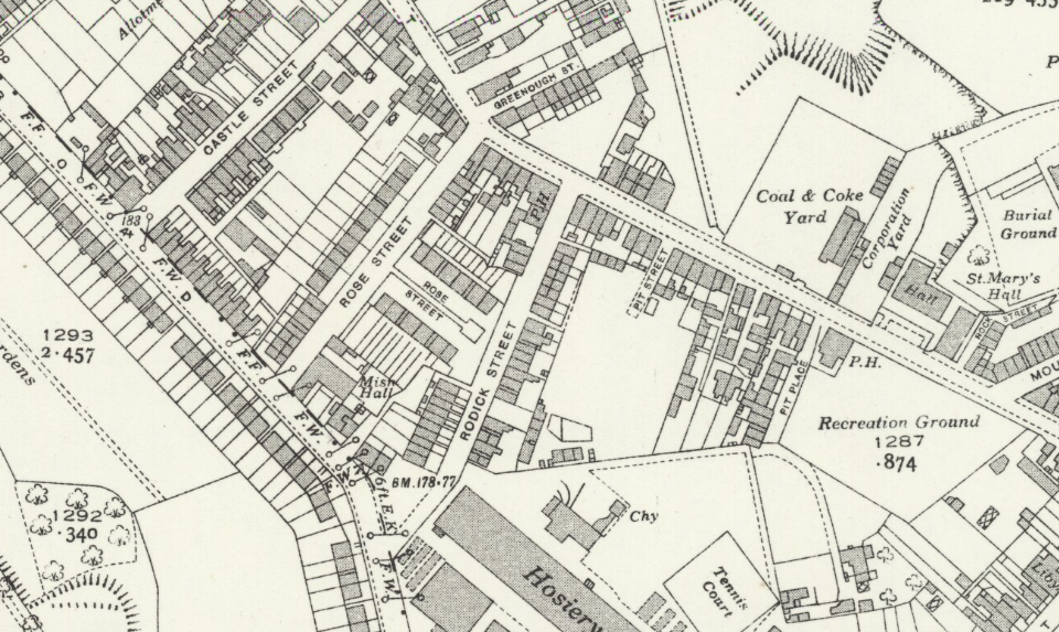 Ordnance Survey map of Woolton, showing dense labourers housing