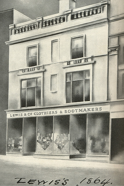 Drawing of Lewis's Original Department Store, 1869