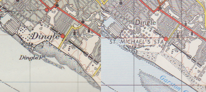 Two OS maps of Dingle, the 1947 and the 1964 Editions