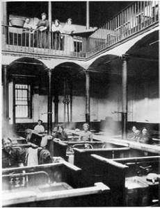 Photograph of the interior of Frederick Street wash house