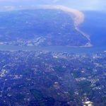 Photograph of Liverpool taken from an aeroplane
