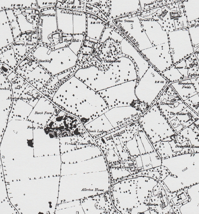 Allerton on the Ordnance Survey map of 1891