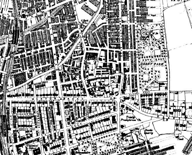 Bootle on the Ordnance Survey map of 1910