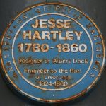 Photograph of the Blue Plaque dedicated to Jesse Hartley