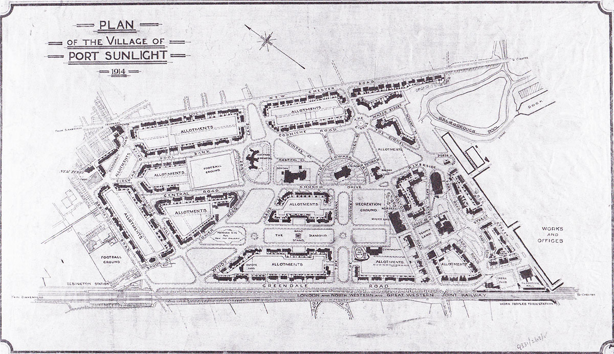 Plan of Port Sunlight from 1914
