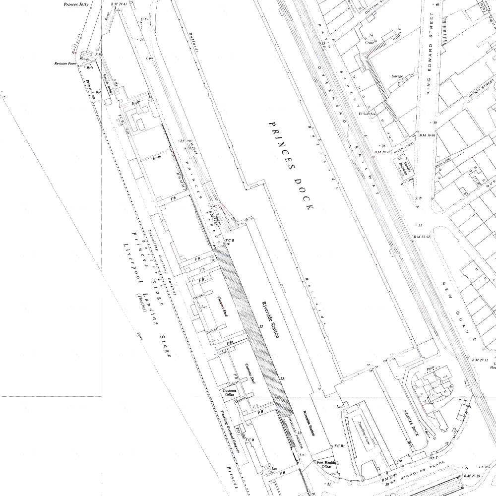 Map of Liverpool Riverside Station
