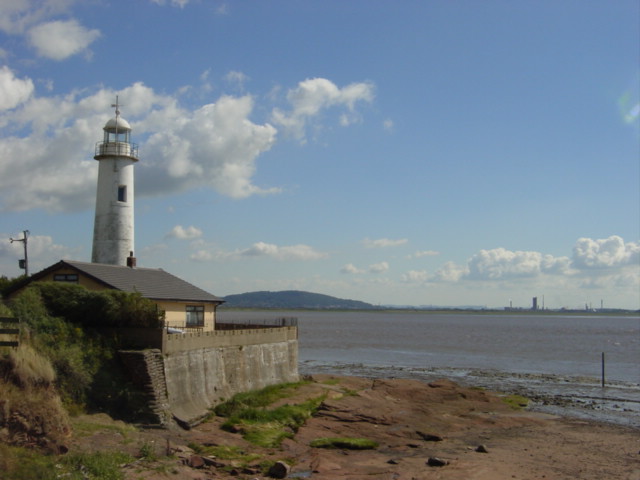 Photograph of Hale Lighthouse, where Hale Ford once crossed the Mersey