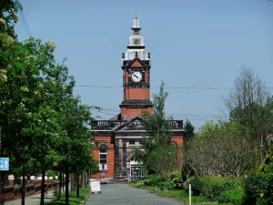 Photograph of the clock tower, part of Fazakerley Cottage Homes, Liverpool